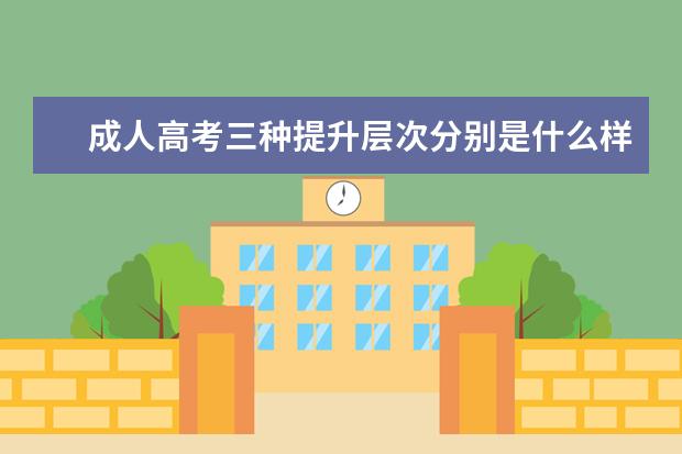 成人高考三种提升层次分别是什么样的?