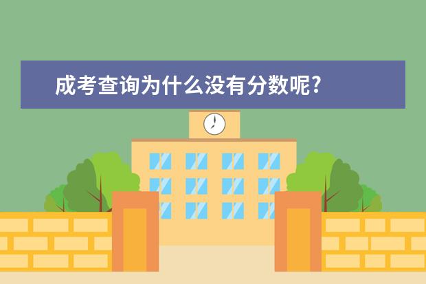 成考查询为什么没有分数呢?