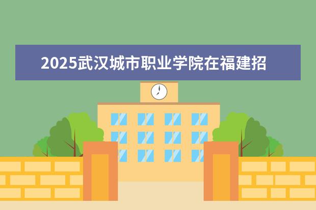 2025武汉城市职业学院在福建招生情况