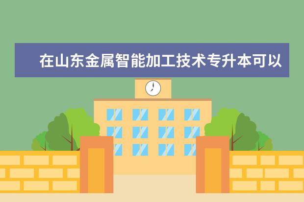 在山东金属智能加工技术专升本可以去哪个学校,报什么专业?