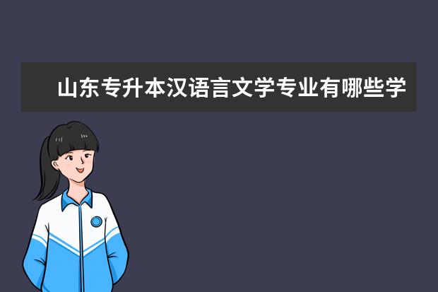 山东专升本汉语言文学专业有哪些学校