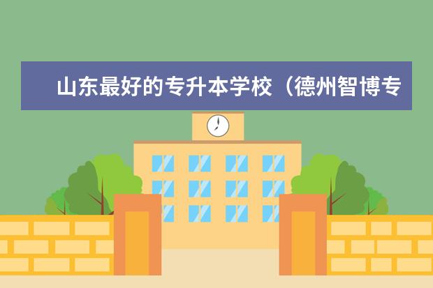 山东最好的专升本学校(德州智博专升本校区在哪?)