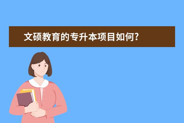 文硕教育的专升本项目如何?