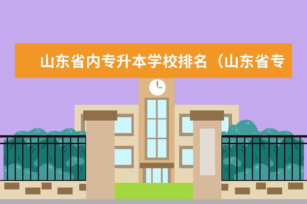 山东省内专升本学校排名(山东省专升本的专科学校通过率排名)