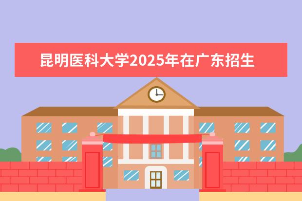 昆明医科大学2025年在广东招生批次及专业参考